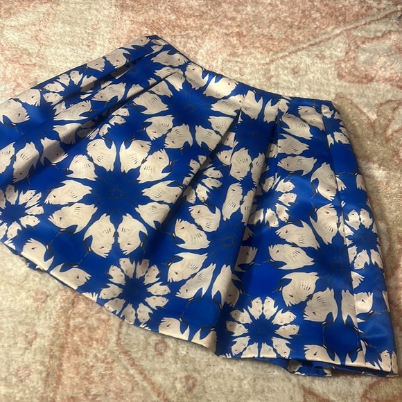 Alice and Olivia Floral Pleated Aline Skirt - Picture 2 of 8